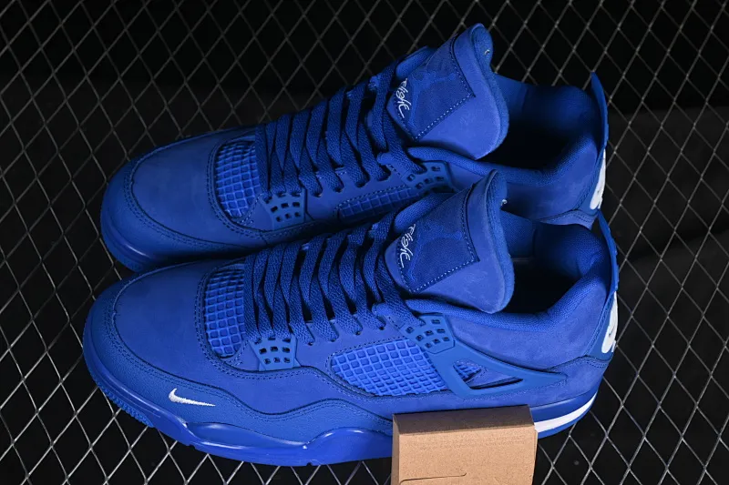 All categories Air Jordan Jordan series basketball shoes Air Jordan 4 Nigel Sylvester x Air Jordan 4 Retro "Blue" AJ4 Joe 4 joint blue brick HF4340-400